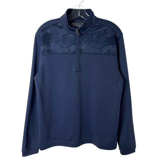 Pebble Beach Men Dry Luxe 1/4 Zip Performance Sweatshirt S Navy Blue Long Sleeve - Picture 2 of 9